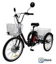 Электровелосипед AVM E-Alfa Trike 24 (черный)