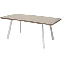 Обеденный стол M-City Brick M 140 / DEDBRICKMOAKTRUFWHT140 (дуб трюфель/белый)