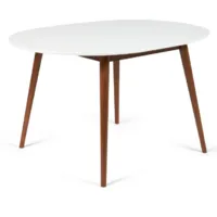 Обеденный стол TetChair Боско круглый раскладной (белый/коричневый)