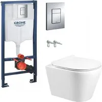 Унитаз подвесной Grado GD-W201T GROHE Rapid SL 38772001 (с кнопкой смыва)