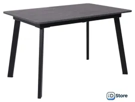 Кухонный стол Lepremo AV 1209/1 МДФ раздвижной 1200-1600x800 (мрамор Пьетра графитовый/черный)