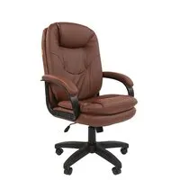Офисное кресло CHAIRMAN 668LT N (черный пластик/экопремиум коричневый)