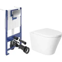 Унитаз подвесной Saniteco KW-9005W Villeroy Boch Viconnect Pro S 92122869 (кнопка хром)