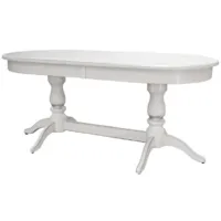 Обеденный стол Мебелик Тарун 3 (белый/серебристый)