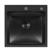 Кухонная мойка ARFEKA Eco AR 500500 BLACK PVD NANO DECOR MILLET GRAINS