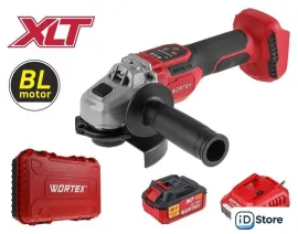 Угловая шлифмашина Wortex CAG 1812-2 SE SET 1334919 (с 1-им АКБ, кейс)