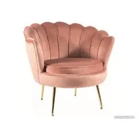 Интерьерное кресло Signal Camellia Velvet Bluvel 52 (античный розовый/золотой)