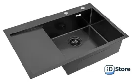 Кухонная мойка ARFEKA ECO AR 780500 R BLACK PVD NANO