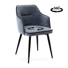 Стул "Лорис" бренди 23 (grey)/кант черный/каркас черный поворотный