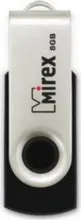 USB Flash Mirex SWIVEL RUBBER BLACK 8GB (13600-FMURUS08)