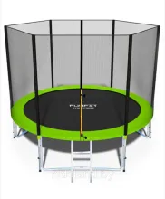 Батут Funfit 10ft (312 см) BASIC (Зелёный) с защитной сеткой и лестницей