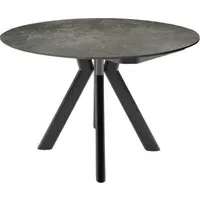 Кухонный стол Lagoma Фонди круглый керамика (черный матовый)