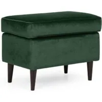 Пуфик Signal RON VELVET (зеленый/венге)