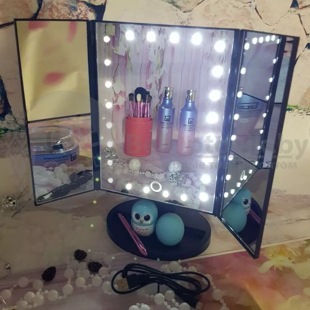 НОВИНКА Зеркало Superstar Magnifying Mirror для макияжа с LED-подсветкой Белое ОПТОМ