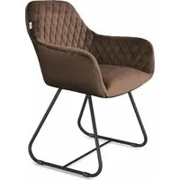 Стул с подлокотниками Sheffilton SHT-ST38/S38 (кофейный ликер/черный муар)