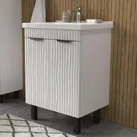 Мебель для ванных комнат Volna Тумба с умывальником Lotty 60.2D Миранда Миранда 60 (белый, напольная)