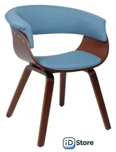 Стул с подлокотниками AksHome Mody (ткань, небесный XC188-26/орех)