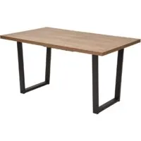 Кухонный стол M-City Лофт 160 462M05255 (дуб канзас/черный)