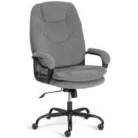 Кресло офисное TetChair Comfort Lux (22) metalBL (велюр, серый, 29)