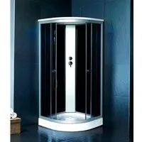 Душевая кабина Coliseum TM-80 80x80 (черный/тонированное стекло)