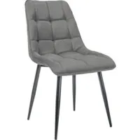 Стул Signal Chic Matt Velvet 85 (серый/черный)