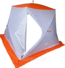 Зимняя палатка Пингвин Mr. Fisher 171 SТ ТЕРМО (3-сл, термостежка) с юбкой 170170/175 (бело-оранжевый) чехо