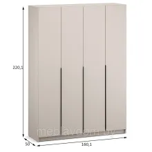 Шкаф 4д Кашемир Система Феникс-1 (1,6м)