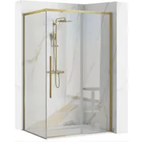 Душевой уголок Rea Solar Brush Gold 120x90 K9511