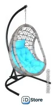 Подвесное кресло Garden Story Ривьера D60-МТ001 (черный/серый/бирюзовый)