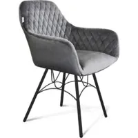 Стул с подлокотниками Sheffilton SHT-ST38/S100 (угольно-серый/черный муар)