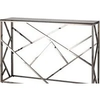 Консольный стол Stool Group Арт Деко 115x30 ECST-015-BG-SK (стекло Smoke/сталь темный хром)