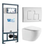 Унитаз подвесной с инсталляцией WeltWasser Marberg 507 Merzbach 043 GL-WT Mar 507 SE GL-WT