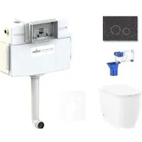 Унитаз приставной Lavinia Boho Relfix Bell Pro 5 в 1 87551015 (greek black искусств. камень)