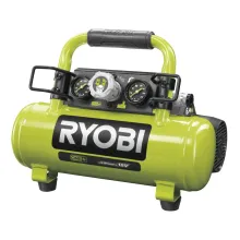 Компрессор безмасляный коаксиальный аккумуляторный Ryobi ONE R18AC-0 (без АКБ и ЗУ) салатовый