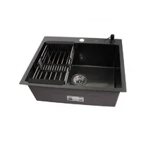 Кухонная мойка Wisent WS-37050BD/GER013 (с сифоном, дозатором и коландером)