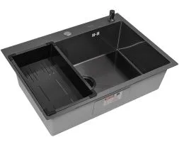 Комплект ARFEKA ECO AR мойка 700500, коландер G, дозатор BLACK