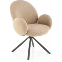 Стул с подлокотниками Halmar K498 (капучино/черный)