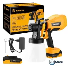 Краскораспылитель Deko SGDK20-Li 086-1020 (с 2-мя АКБ)