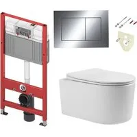 Унитаз подвесной Grado GD-W204T TECE Kit 9400412 (с кнопкой смыва)