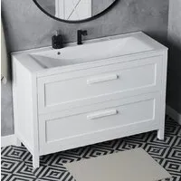 Мебель для ванных комнат Vela Тумба под умывальник Vela Фаворит массив 120Н (белый) под Milen TU69503