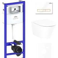 Унитаз подвесной Lavinia Boho Relfix Biore Compacto Rimless 6 в 1 75110147 (белый пластик)