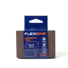 Губка абразивная 4-х стр, 100x70x25мм Р320 Flexione