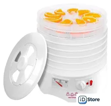 Сушилка для овощей и фруктов Мастерица EFD-0602VM (6 белых поддонов 2 прозрачных поддона поддон для пастилы)