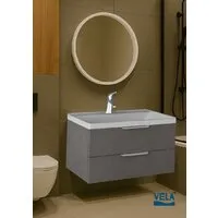 Мебель для ванных комнат Vela Тумба под умывальник Vela Каскад 100П под Classica (бетон чикаго) TU63575