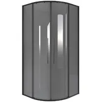 Душевой уголок Niagara NG-2827-34BLACK 100x100x195 (черный матовый/тонированное стекло)