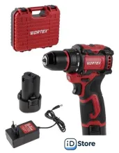 Дрель-шуруповерт Wortex BD 1213-1 Dli 2329019 (с 2-мя АКБ, кейс)