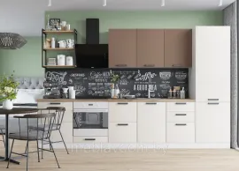 Кухня Ройс 3.3м - Грей Софт/Ваниль Софт (ДСВ Мебель)