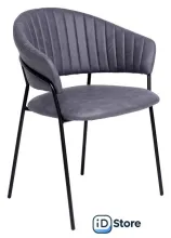 Стул с подлокотниками Алвест AV 433 (графитовая замша Kiprus 13/черный)