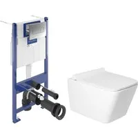 Унитаз подвесной Saniteco KW-9004W Villeroy Boch Viconnect Pro S 92122869 (кнопка хром)