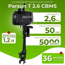 Лодочный мотор Parsun T 2.6 СBMS